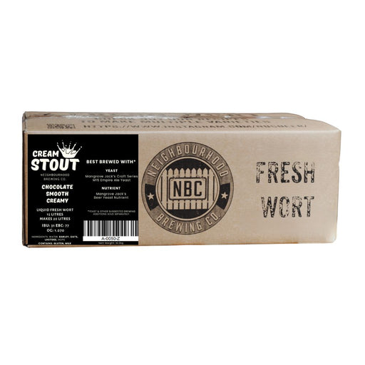 Cream Stout Fresh Wort Kit for homer brewers | makes 20 litres of beer